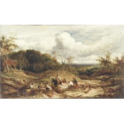 John Linnell (British 1792-1882), North Hazelmere, Surrey, Signed J. Linnell l.l., Oil on c...