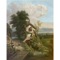 Paul Ritter (German-American 1829-1907), The Old Millhouse, Signed Paul Ritter l.l., Oil on...