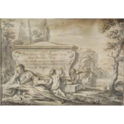 Attributed to Gesualdo Francesco Ferri (Italian 1728-1788), Allegory of the Arts, Signed Gian...