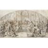 Image 1 : Italian School (17th-18th Century), The Last Supper, Unsigned, Sepia ink and wash on paper;...