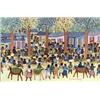 Image 1 : Etienne Chavannes (Haitian b. 1939), MarchÄ MoulÄ, Signed E. Chavannes l.r., Oil on Masonit...
