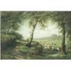 Image 1 : Franklin C. Courter (American 1854-1957), Landscape with Sheep, Signed F.C. Courter l.r., O...