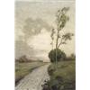 Image 1 : Clark Summers Marshall (American 1861-1944), Rural Maryland Landscape with Winding Road, Sign...