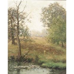 Clark Summers Marshall (American 1861-1944), Maryland Landscape with Pond, Signed C.S. Marsha...