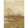 Image 1 : Clark Summers Marshall (American 1861-1944), Rural Maryland Landscape at Sunset, Signed C.S....