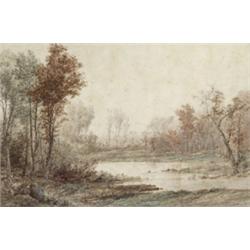 Jasper Francis Cropsey (American 1823-1900), Autumn Landscape, Signed J.F. Cropsey and dated...