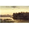 Image 1 : Ernest Parton (American 1845-1933), Sunrise on a River, Signed Ernest Parton l.l., Oil on b...