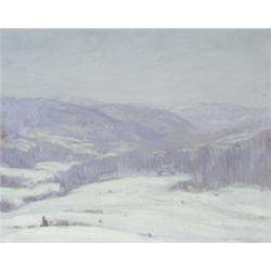 Robert Hogg Nisbet (American 1879-1961), Thaw, So. Kent, Connecticut, Signed Robert Nisbet l....