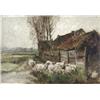 Image 1 : Mathias J. Alten (American 1871-1938), Landscape with Herd of Sheep, Signed M. Alten l.r.,...