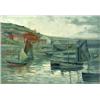 Image 1 : Edgar Hewitt Nye (American 1879-1943), Harbor Scene with Sailboats, Signed E. Nye l.r., Oil...