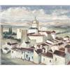 Image 1 : Max Kuehne (American 1880-1968), European Village with White Tower, Signed with artist 's est...