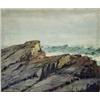 Max Kuehne (American 1880-1968), Rocky Coastline, Signed with estate stamp Kuehne l.l., Oil...
