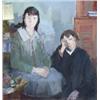 Image 1 : John Edward Heliker (American b. 1909), Double Portrait, Rome, Signed Heliker l.r., Oil on...