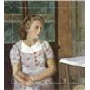 Image 1 : Edmund Quincy (American 1903-1997), Young Woman Before a Window, Unsigned; also with estate s...