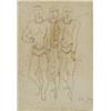 Image 1 : Walter Kuhn (American 1880-1949), Three Acrobats, Signed W.K. and dated June 37 l.r., Sepia...