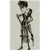 Image 1 : Marjorie Organ (American 1886-1931), Two Works, A. Woman with Hands on Hips, Unsigned, Bl...