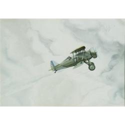 Wayne Davis (American 1906-1988), Three Works, A. Dive Boeing, Signed Wayne Lambert Davis,...