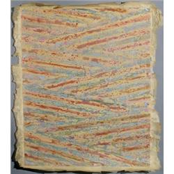 Ed Moses (American b. 1926), Untitled, Unsigned, Encaustic on layered paper, Approximatel...