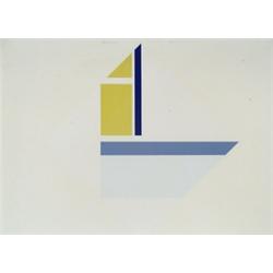 Ilya Bolotowsky (American 1907-1981), Untitled, Serigraph in color, signed Ilya Bolotowsky an...