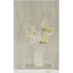 Bernard Cathelin (French b. 1919), Bouquet Rose au Fond Gris (Passeron & Pontcharra 99), Lith...