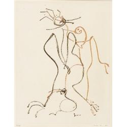 Max Ernst (American 1891-1976), Liebespaar (Werner Spies 110), Lithograph in color on Arches...