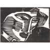 Image 1 : Karl Schmidt-Rottluff (German 1884-1976), Frauenkopf (Schapire 184), Woodcut, 1915, unsigned;...