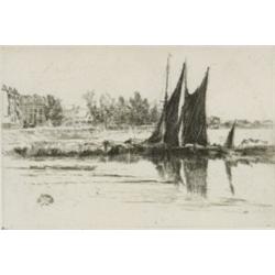 James Abbot McNeill Whistler (American 1834-1903), Hurlingham (Kennedy 178), Etching and dryp...