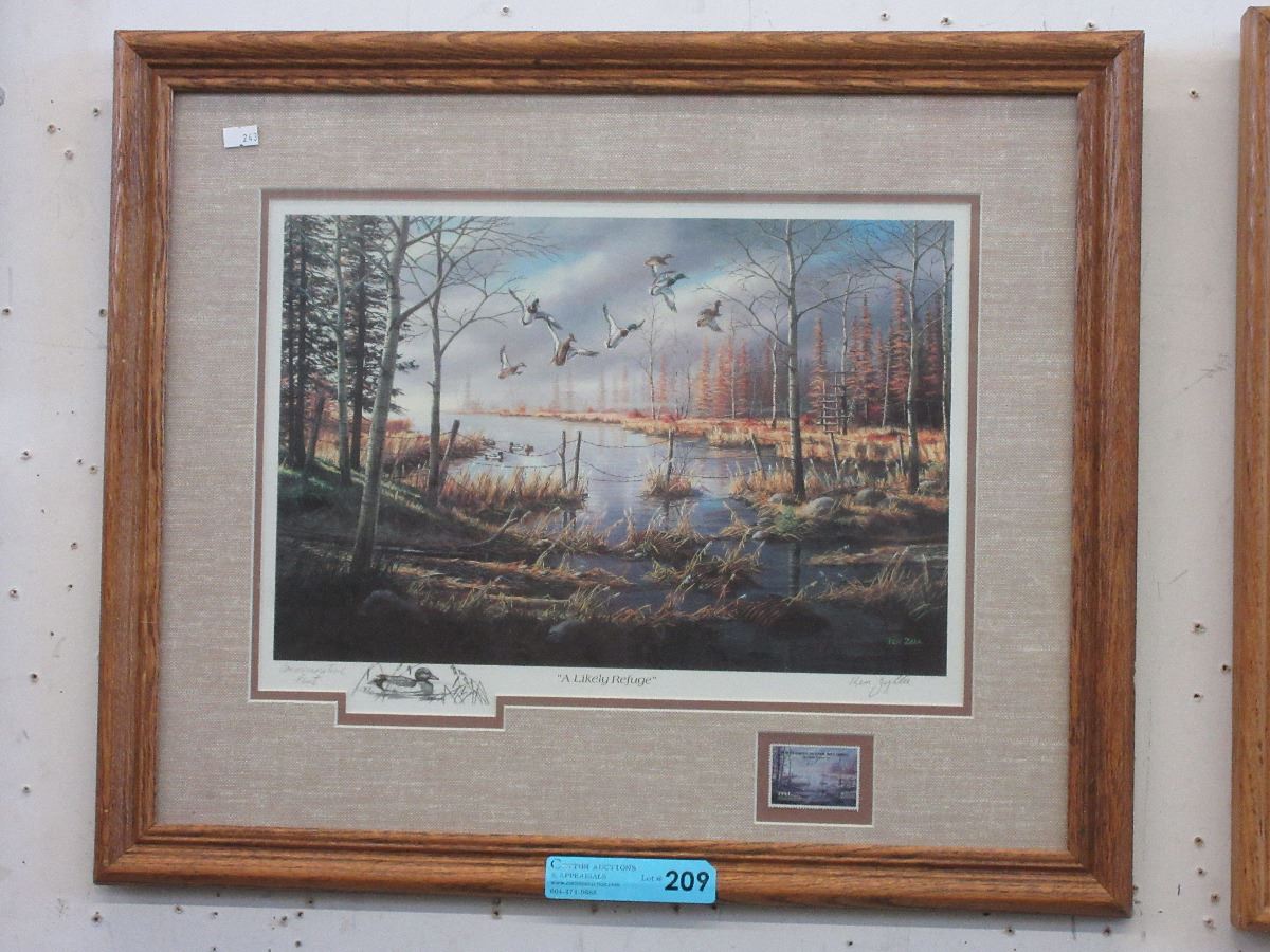 Ken Zylla commemorative print with stamp