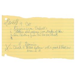 Prince: Handwritten Present List