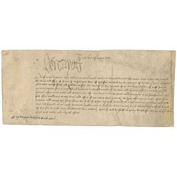 King Henry VIII Signed Document