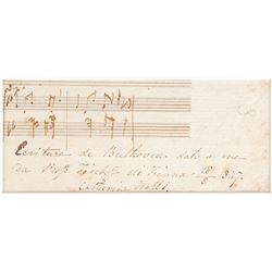 Ludwig van Beethoven Handwritten Musical Quote