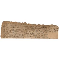 Isaac Newton Handwritten Manuscript Fragment