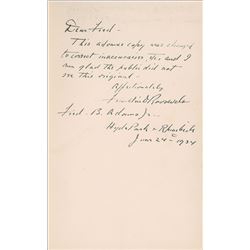 Franklin D. Roosevelt Signed Book
