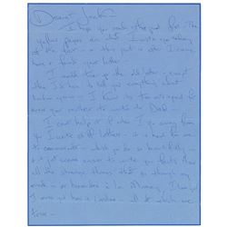 Jacqueline Kennedy Handwritten Letter to Jack