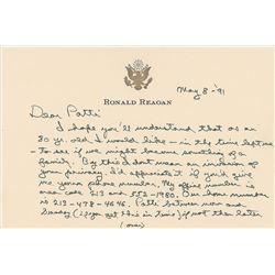 Ronald Reagan Autograph Letter Signed