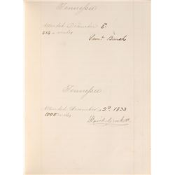 Davy Crockett Signed Congressional Book