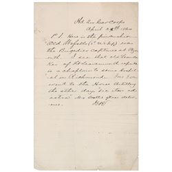 J. E. B. Stuart Autograph Letter Signed