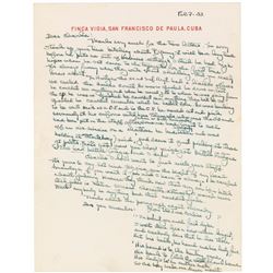 Ernest Hemingway Autograph Letter Signed
