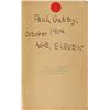 Image 1 : J. Paul Getty Childhood Journal