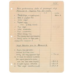 Wernher von Braun Handwritten Manuscript