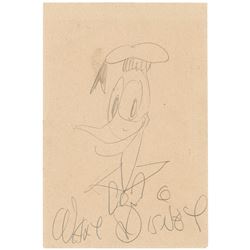 Walt Disney Signed Sketch