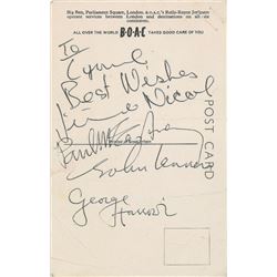 Beatles Signed Postcard