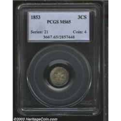 1853 3CS MS65 PCGS.