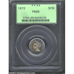1872 3CN PR65 PCGS.
