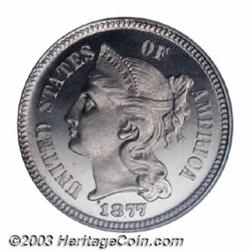 1877 3CN PR67 Cameo PCGS.