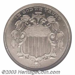 1866 5C Rays PR67 Cameo NGC.