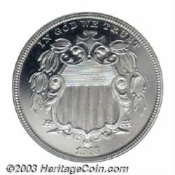 1868 5C PR66 Cameo PCGS.