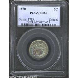 1870 5C PR65 PCGS.