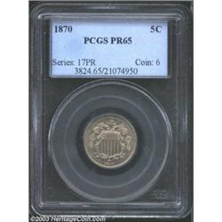 1870 5C PR65 PCGS.