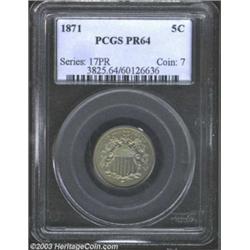 1871 5C PR64 PCGS.
